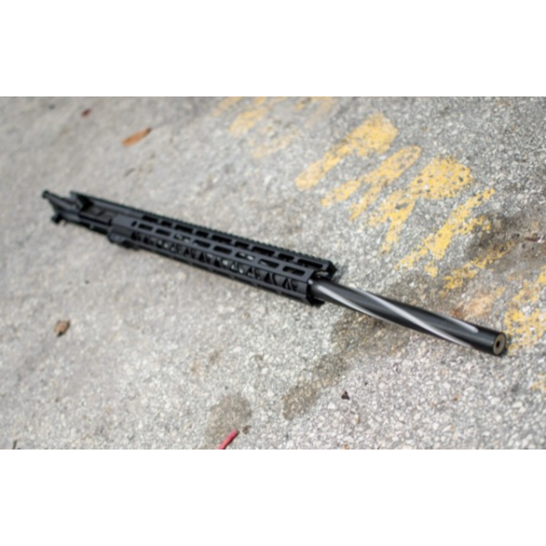 AR-15 5.56/.223 20" STAINLESS BLACK SPIRAL FLUTED BULL UPPER ASSEMBLY / LEFT HAND